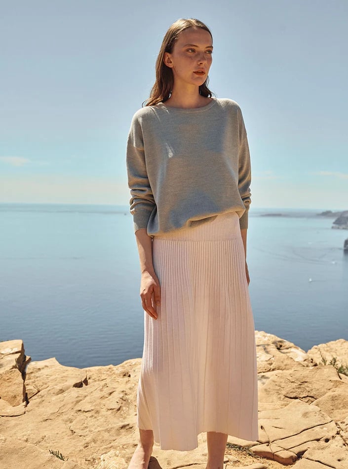 L'exception Pull Agathe Gris Lafrançaise Mailles In France