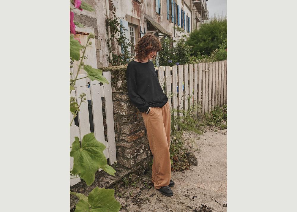 L'exception Pull Agathe IC X LF Noir Lafrançaise Mailles In France