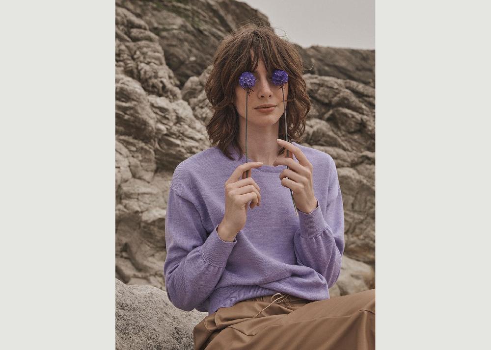 L'exception Pull Agathe Violet Lafrançaise Mailles In France