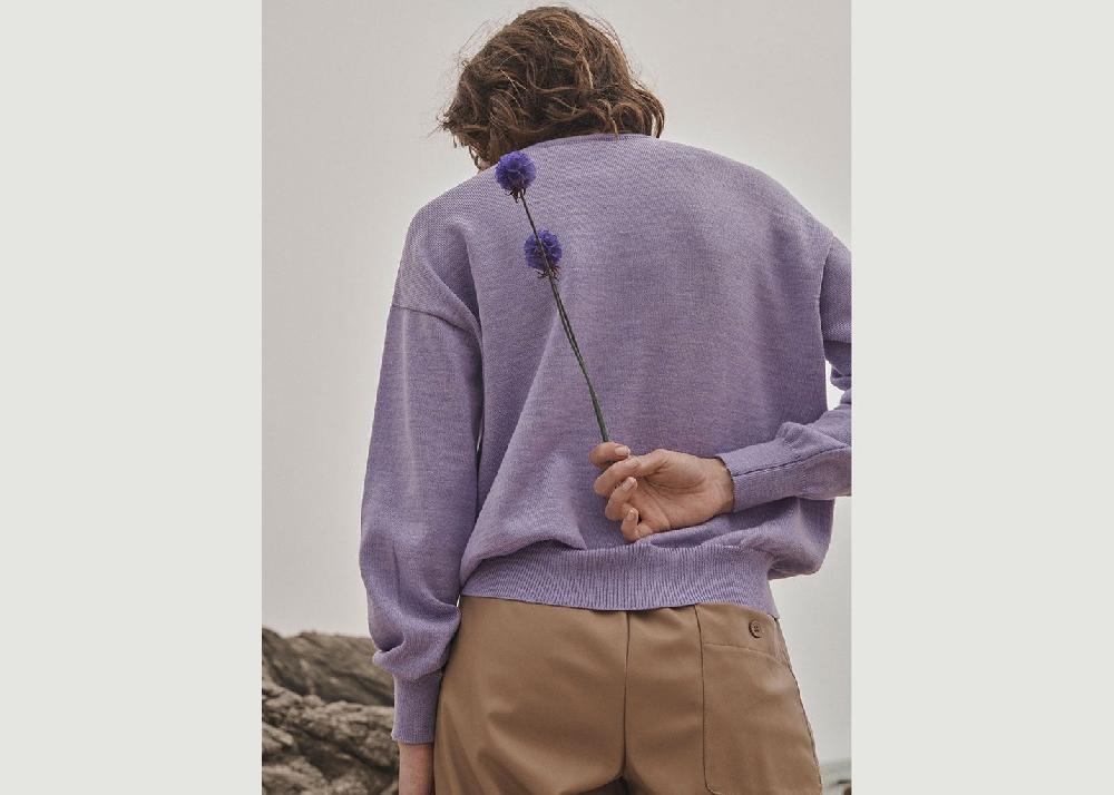 L'exception Pull Agathe Violet Lafrançaise Mailles In France