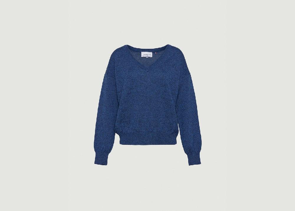 l'exception Pull Aglaé Bleu Lafrançaise Mailles in France