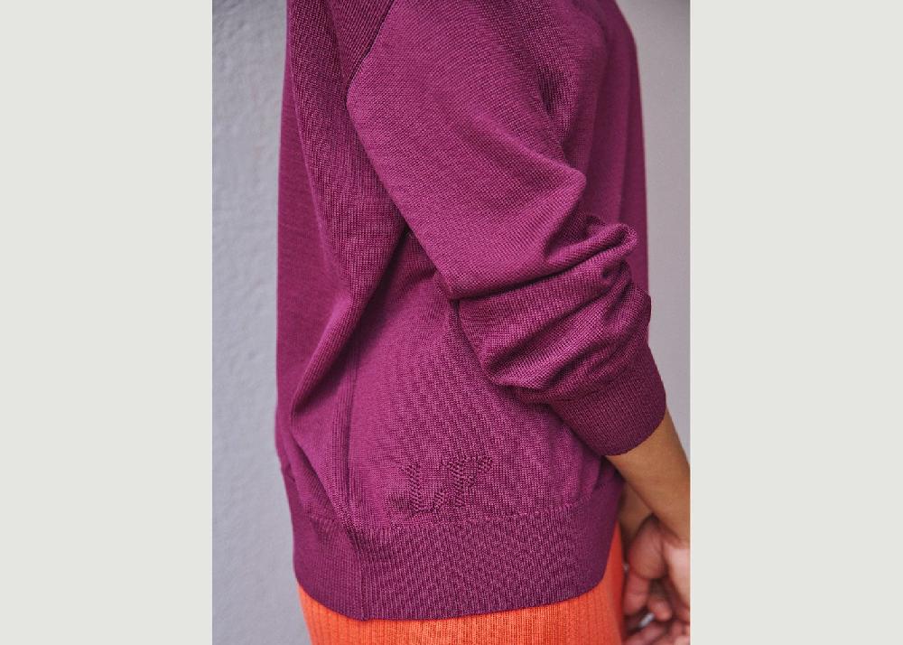 L'exception Pull Aglaé Violet Lafrançaise Mailles In France