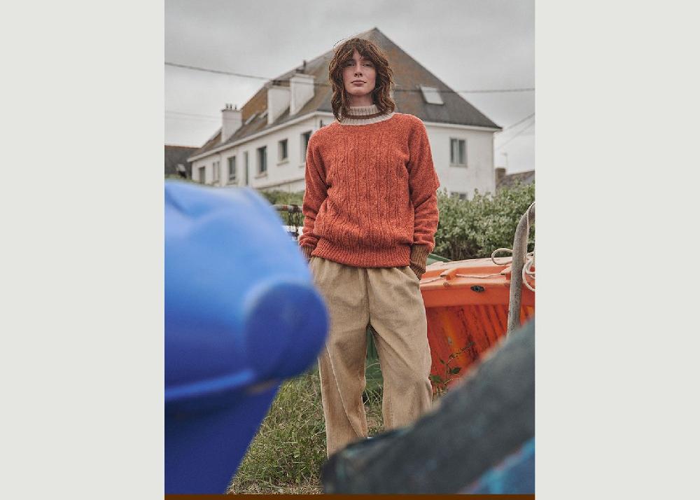 L'exception Pull Anna Orange Lafrançaise Mailles In France