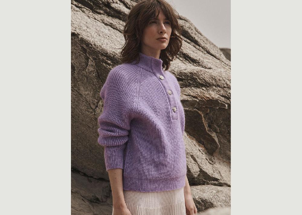 L'exception Pull Aurélie Violet Lafrançaise Mailles In France