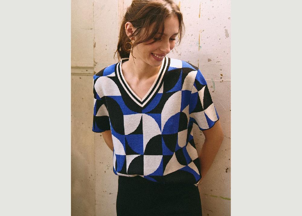 L'exception Pull Bettina Multicolore Lafrançaise Mailles In France