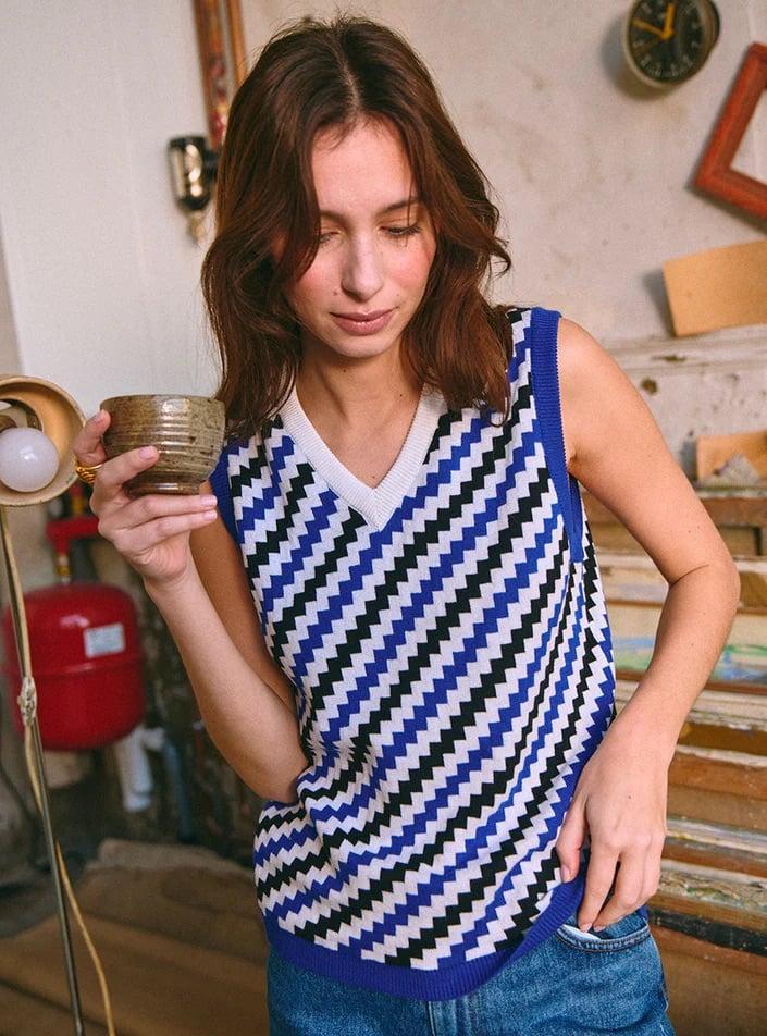 L'exception Pull Betty Multicolore Lafrançaise Mailles In France