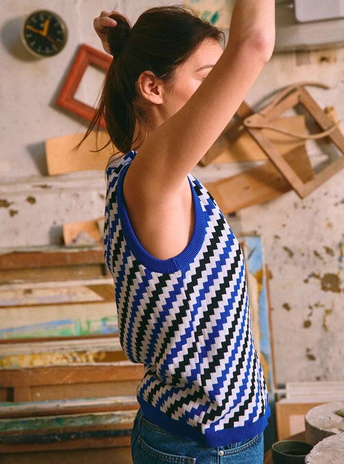 L'exception Pull Betty Multicolore Lafrançaise Mailles In France