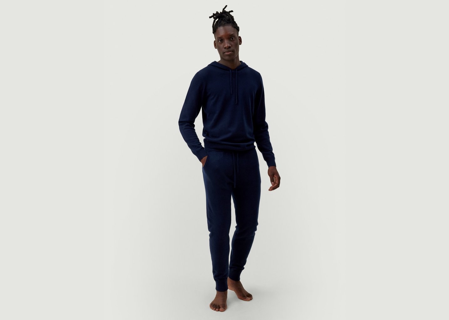 L'exception Pull Cachemire Melkhi Bleu Marine Hircus