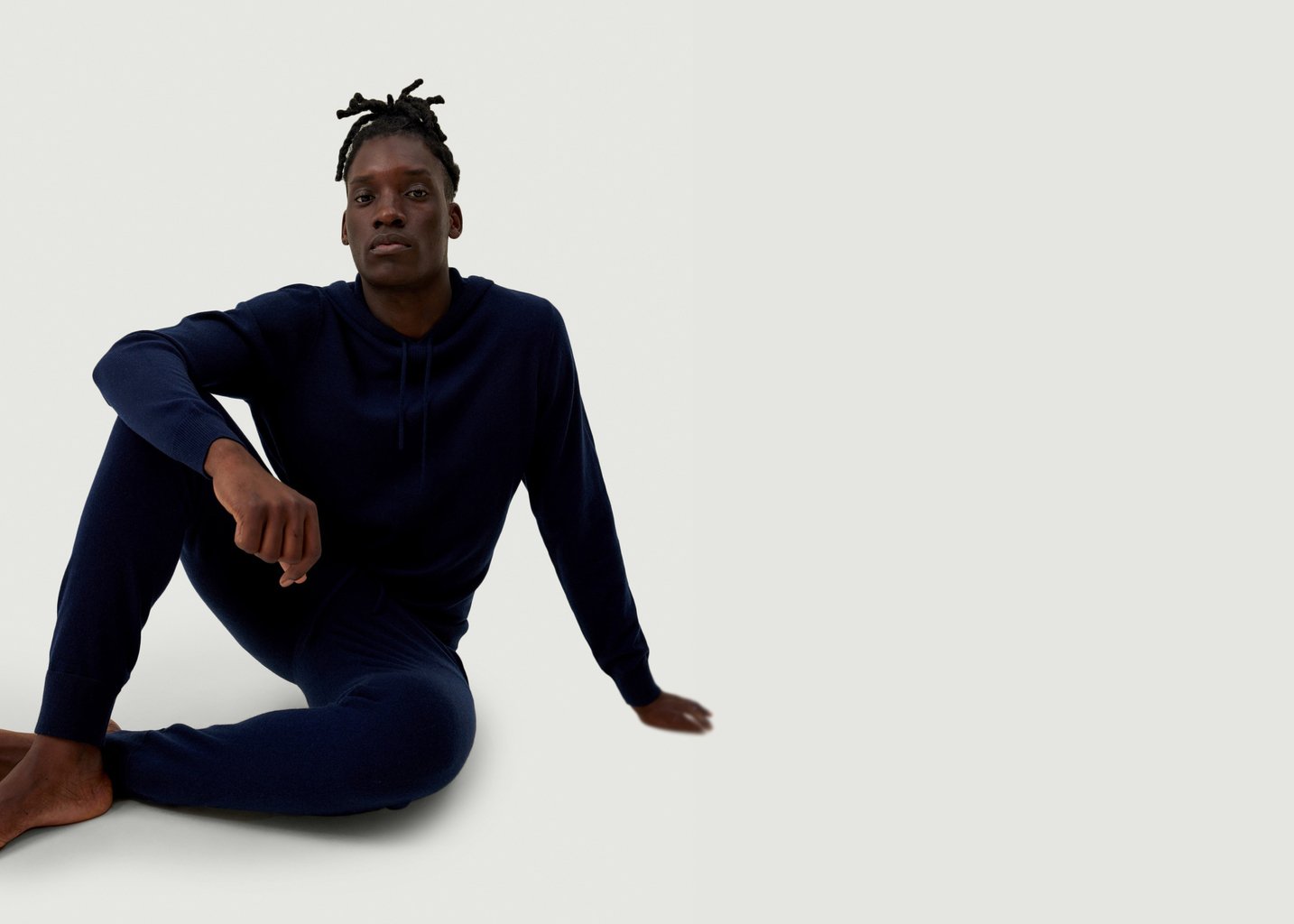 L'exception Pull Cachemire Melkhi Bleu Marine Hircus