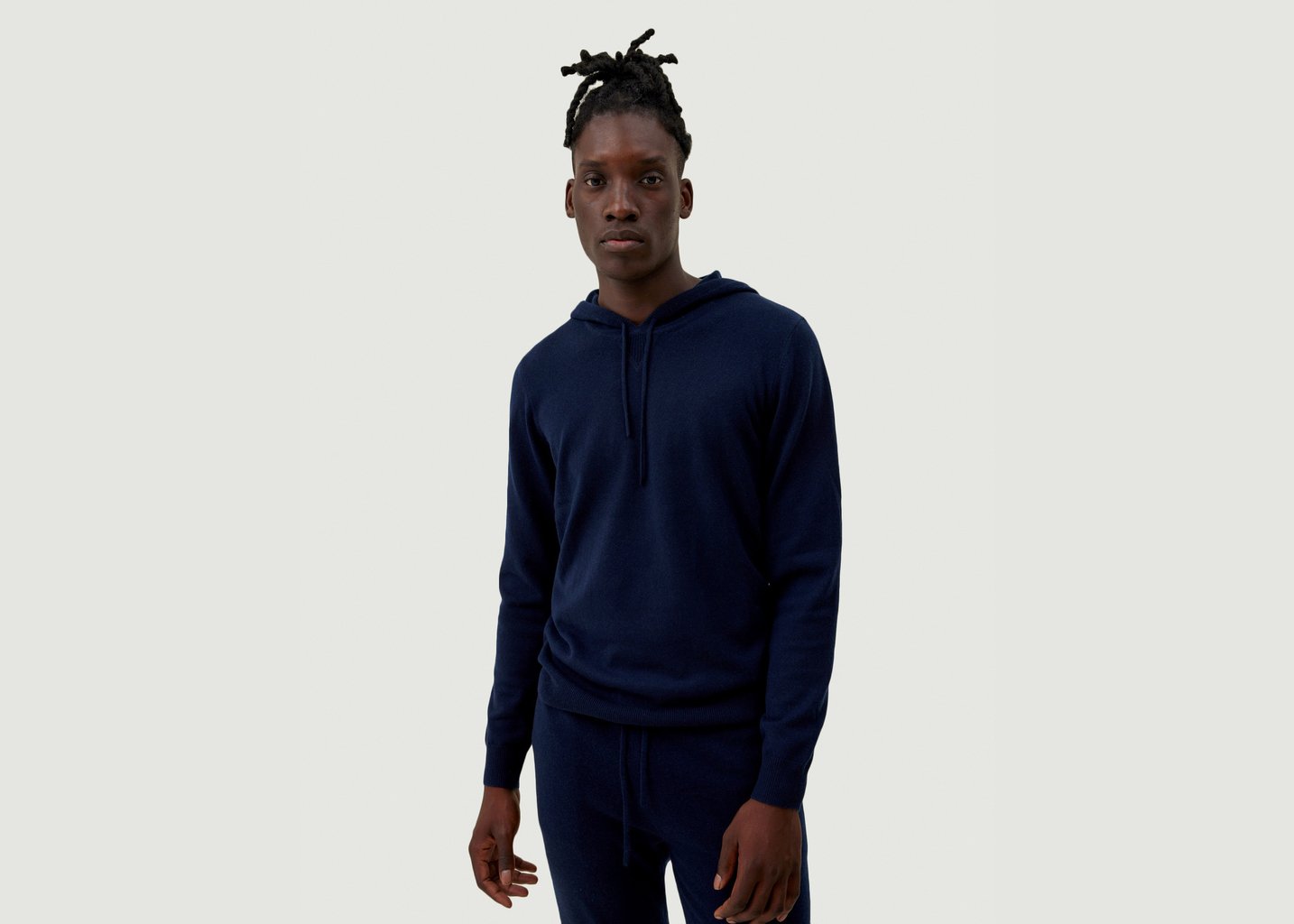 l'exception Pull Cachemire Melkhi Bleu Marine Hircus