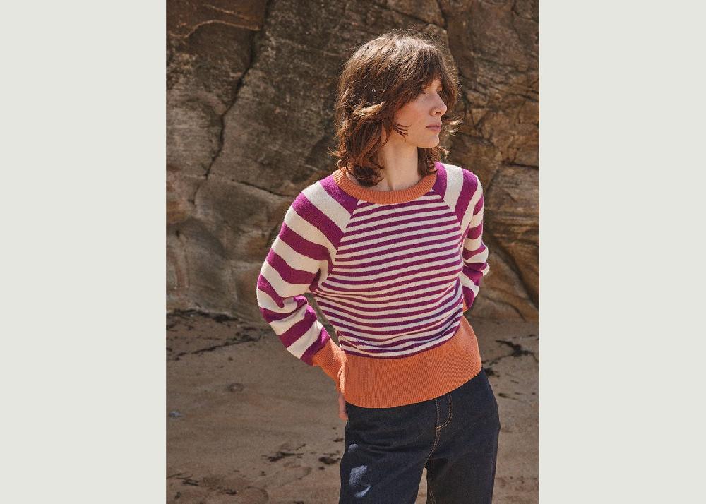 L'exception Pull Caroline Violet Lafrançaise Mailles In France