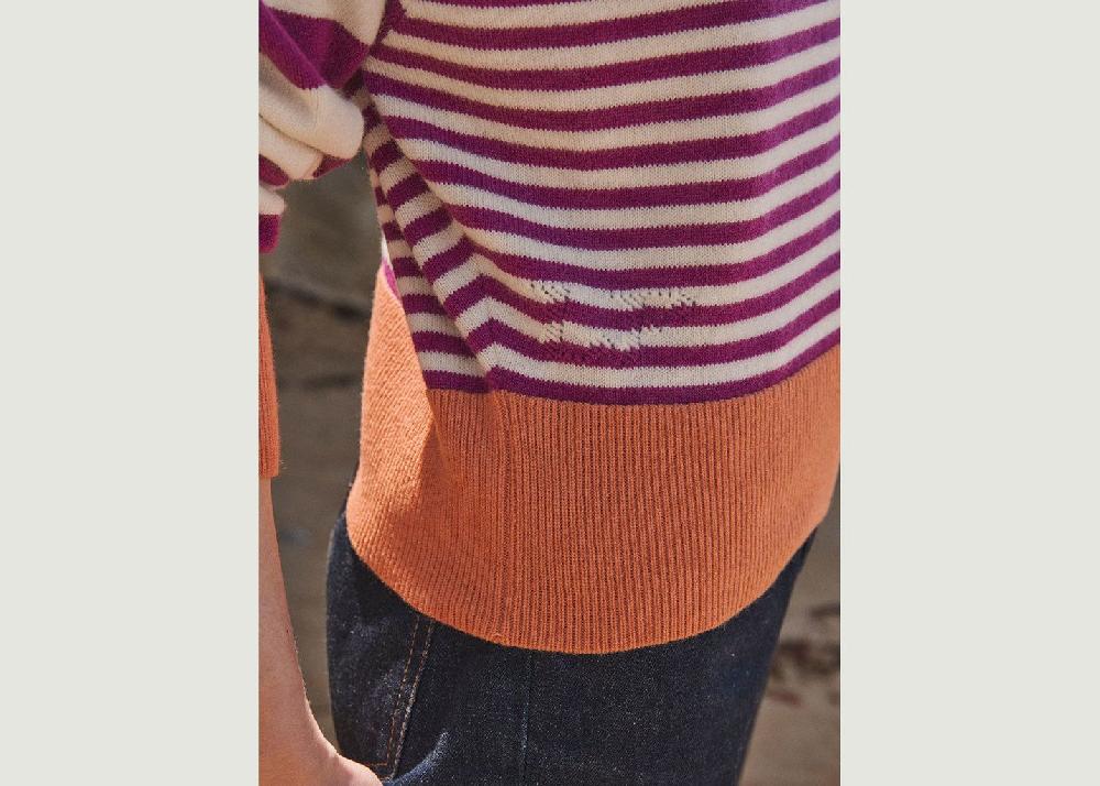 L'exception Pull Caroline Violet Lafrançaise Mailles In France