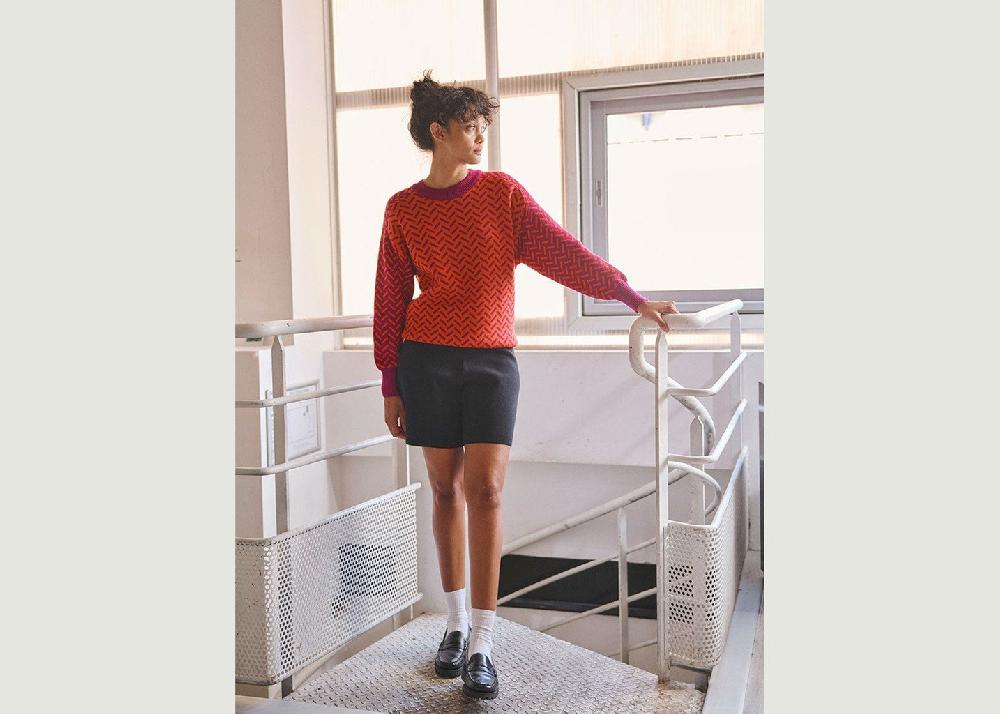 L'exception Pull Cindy Orange Lafrançaise Mailles In France