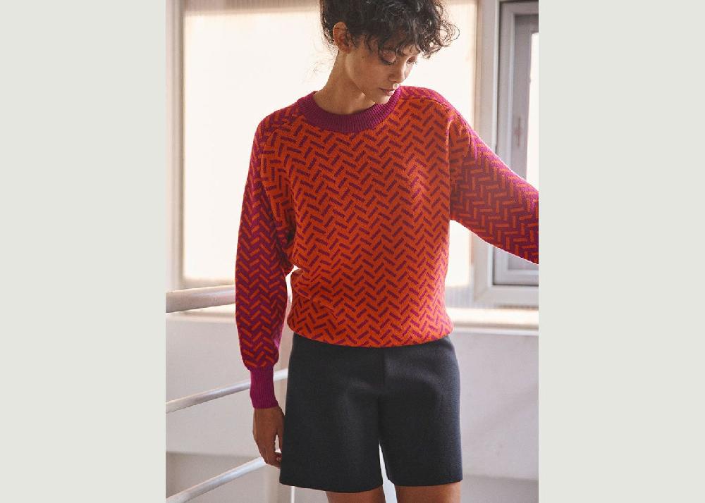 L'exception Pull Cindy Orange Lafrançaise Mailles In France