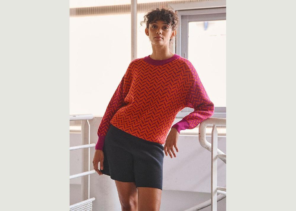 L'exception Pull Cindy Orange Lafrançaise Mailles In France