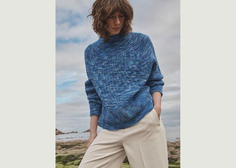 L'exception Pull Clara Bleu Lafrançaise Mailles In France