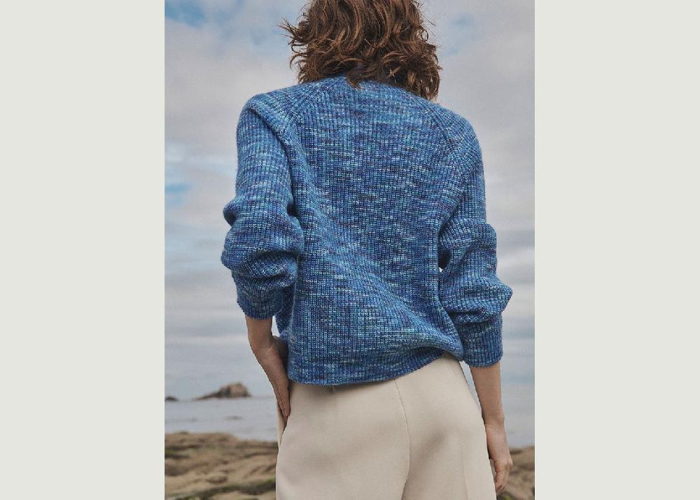 L'exception Pull Clara Bleu Lafrançaise Mailles In France