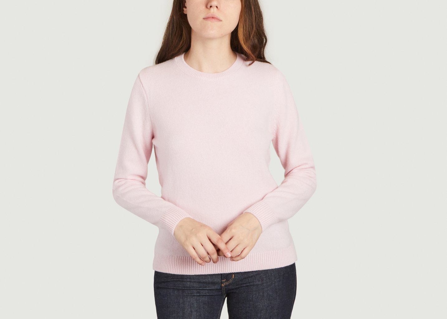 l'exception Pull classique en laine mérinos recyclée Rose Colorful Standard