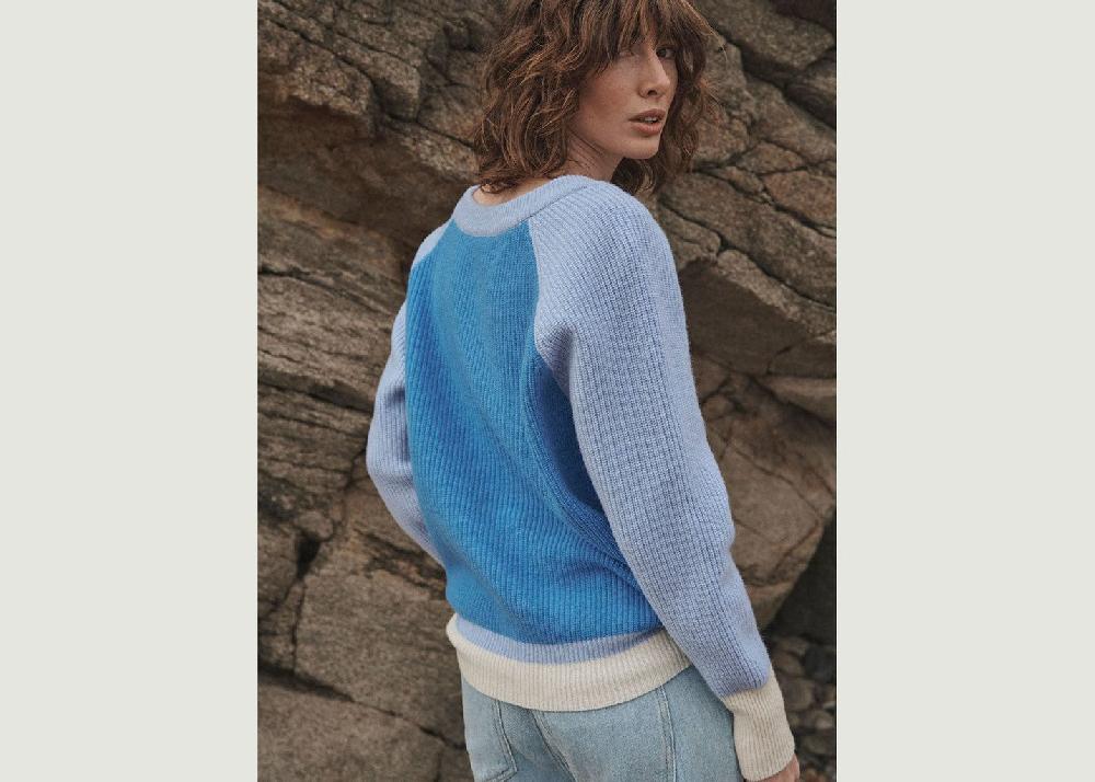 L'exception Pull Clémence Bleu Lafrançaise Mailles In France
