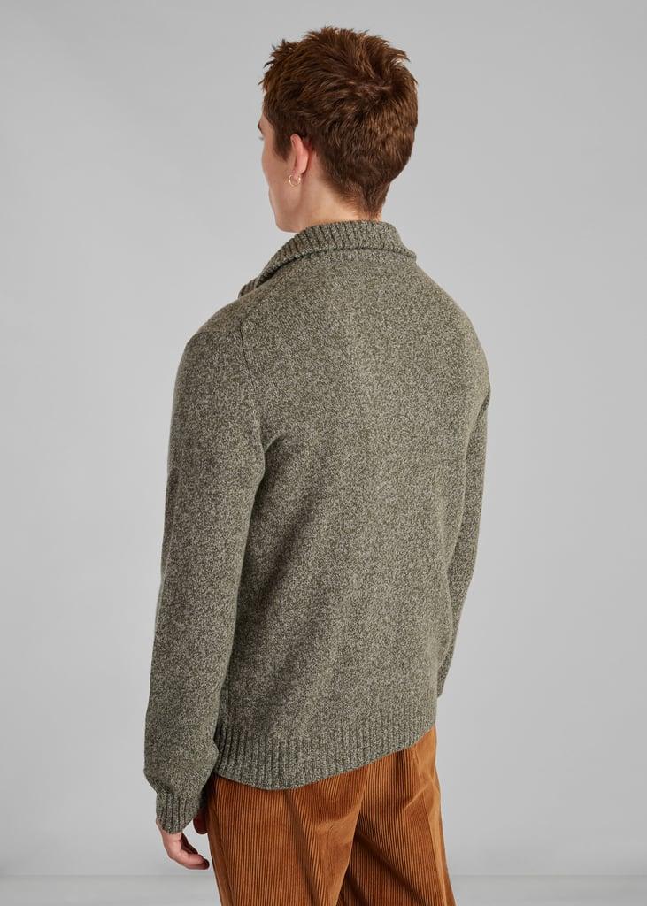 L'exception Pull Col Camionneur En Laine Recyclée Khaki L'Exception Paris