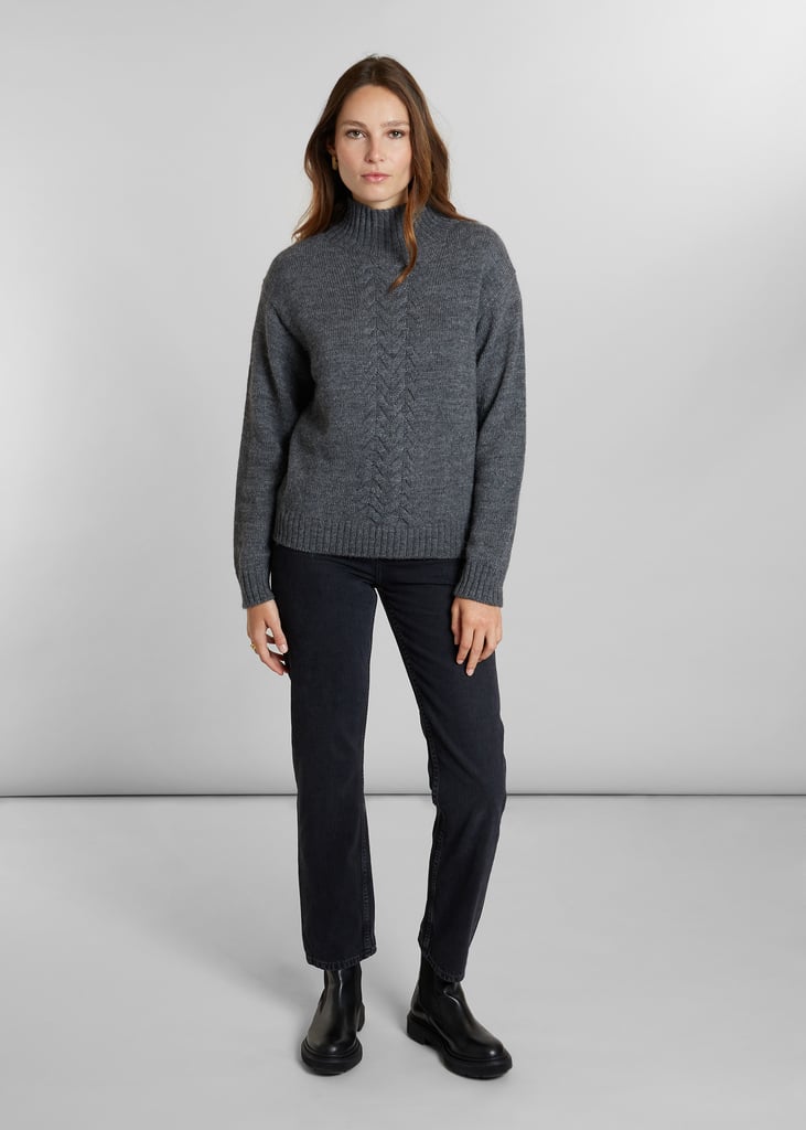 L'exception Pull Col Montant épais Torsadé Anthracite L'Exception Paris