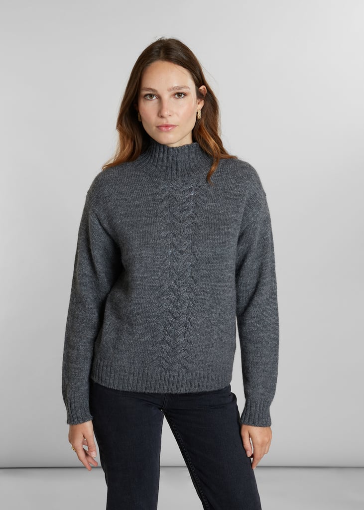 l'exception Pull col montant épais torsadé Anthracite L'Exception Paris