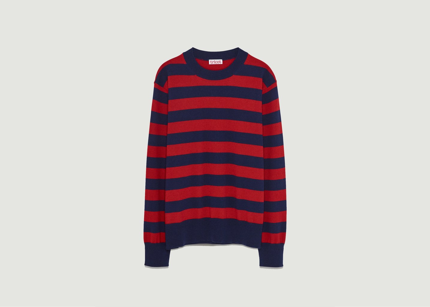 L'exception Pull Col Rond à Rayures Bleu Marine Tricot