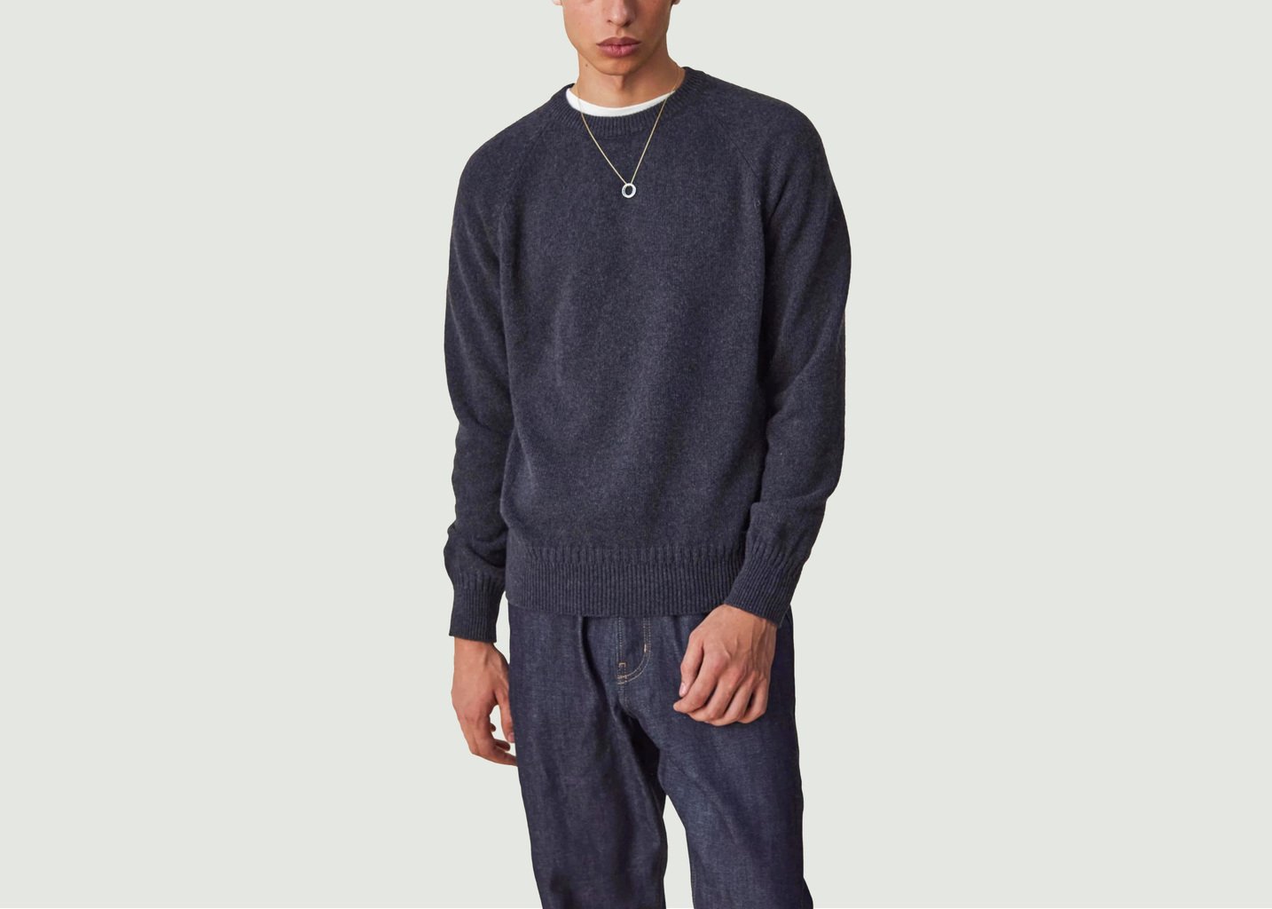 L'exception Pull Col Rond En Cachemire Anthracite Tricot