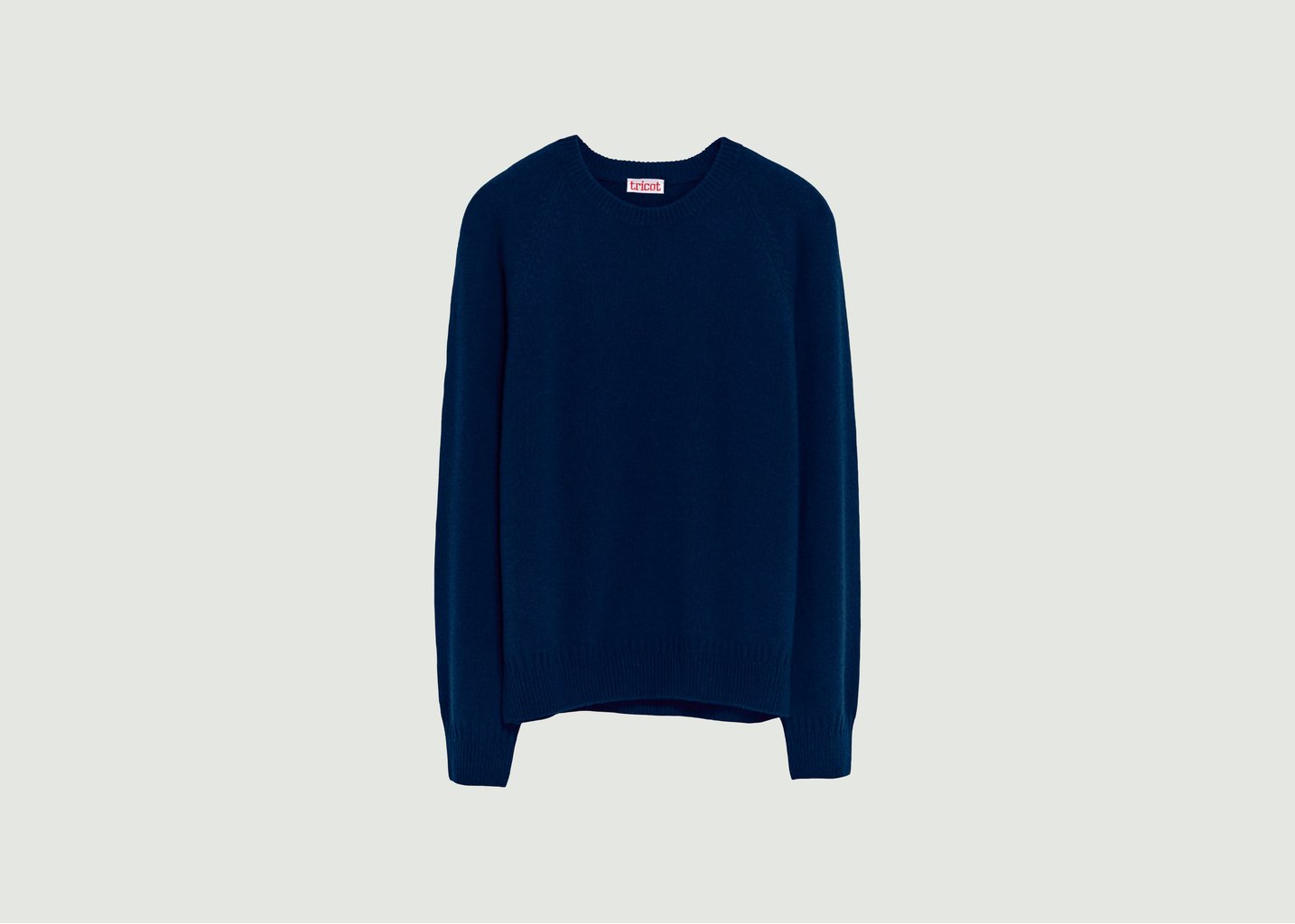 l'exception Pull Col Rond En Cachemire Bleu Marine Tricot
