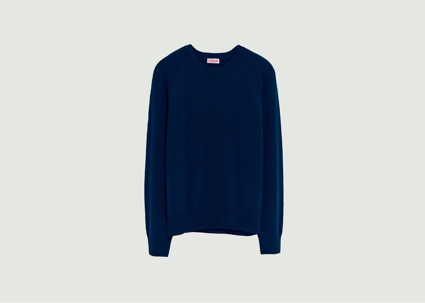 l'exception Pull Col Rond En Cachemire Bleu Marine Tricot
