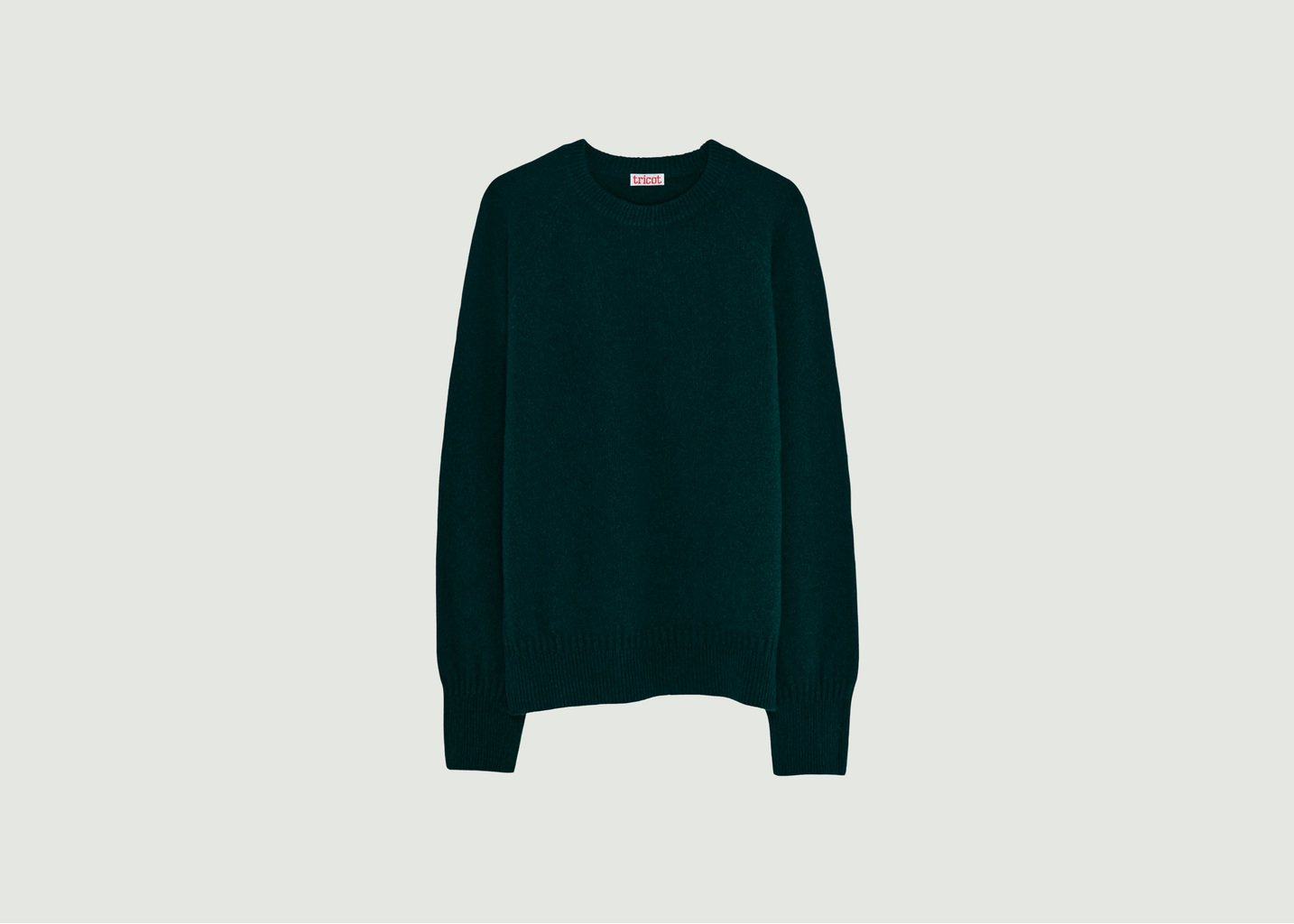 l'exception Pull Col Rond En Cachemire Vert Foncé Tricot