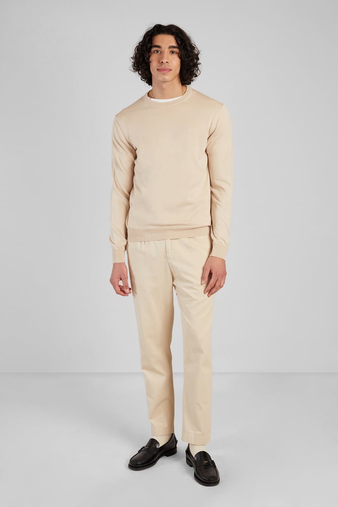 L'exception Pull Col Rond En Coton Biologique Sable L'Exception Paris