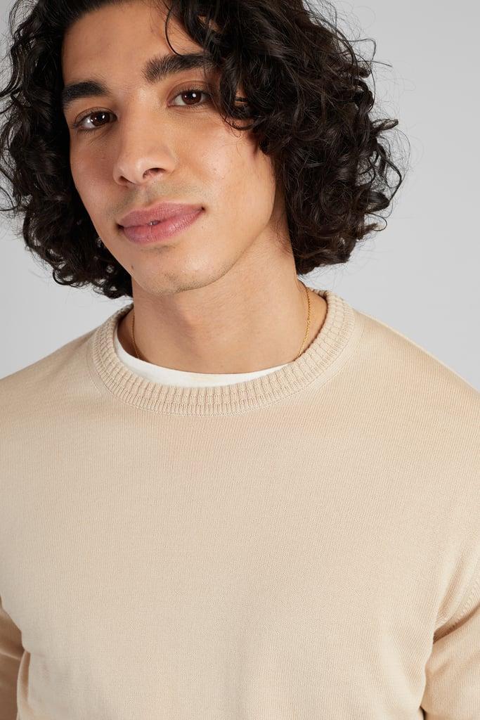 L'exception Pull Col Rond En Coton Biologique Sable L'Exception Paris