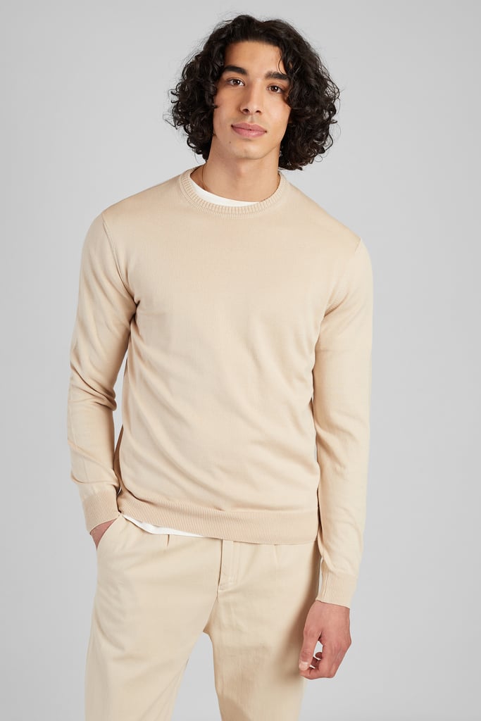 l'exception Pull col rond en coton biologique Sable L'Exception Paris