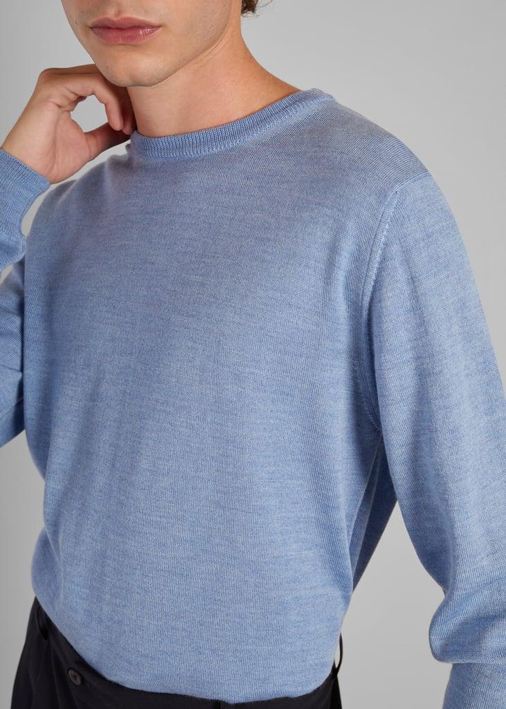 L'exception Pull Col Rond En Laine Mérinos Bleu Clair L'Exception Paris