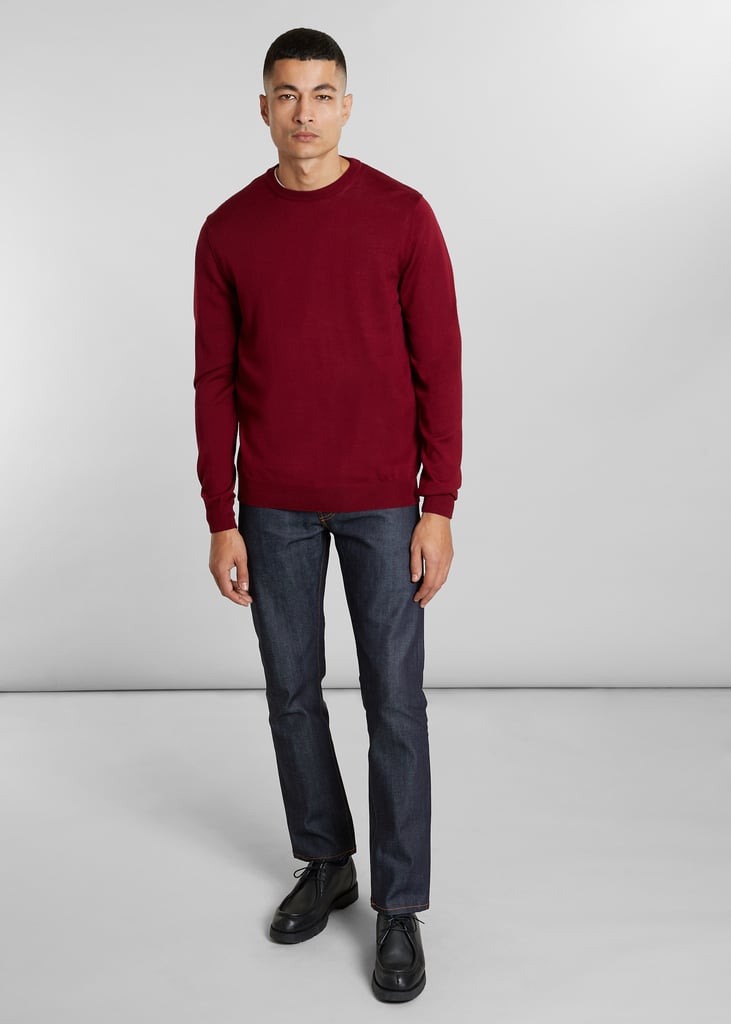 L'exception Pull Col Rond En Laine Mérinos Bordeaux L'Exception Paris