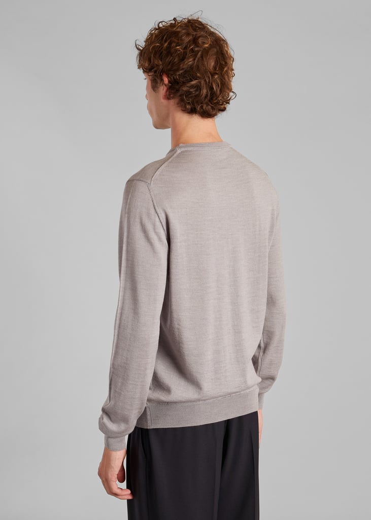 L'exception Pull Col Rond En Laine Mérinos Gris Léger L'Exception Paris