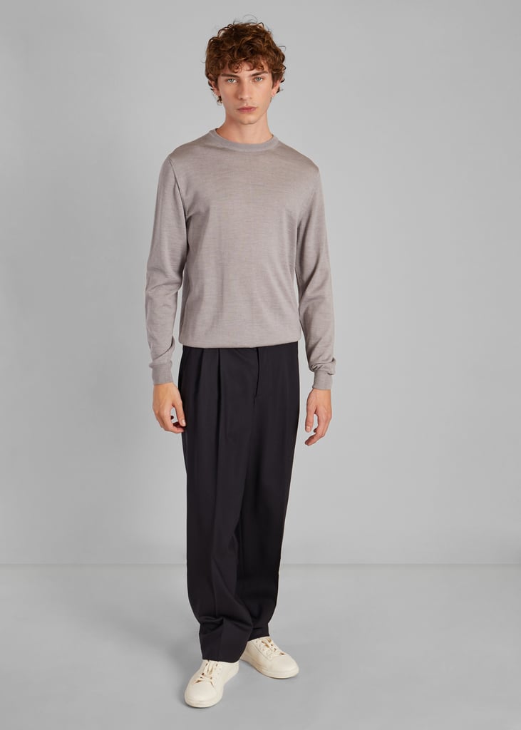 L'exception Pull Col Rond En Laine Mérinos Gris Léger L'Exception Paris