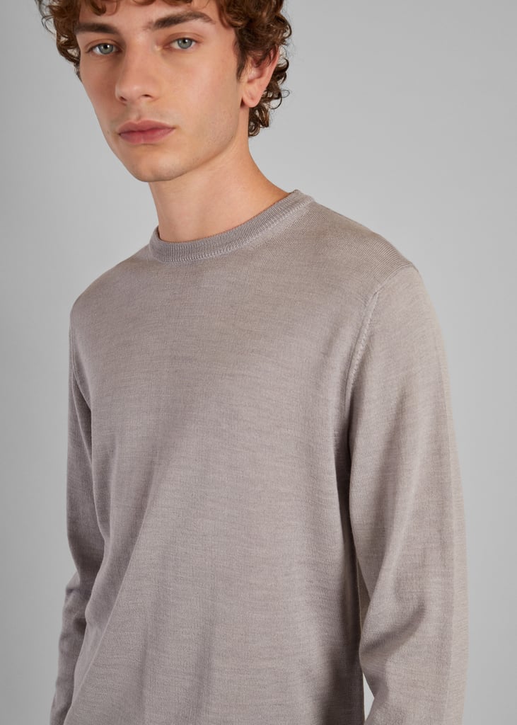 L'exception Pull Col Rond En Laine Mérinos Gris Léger L'Exception Paris