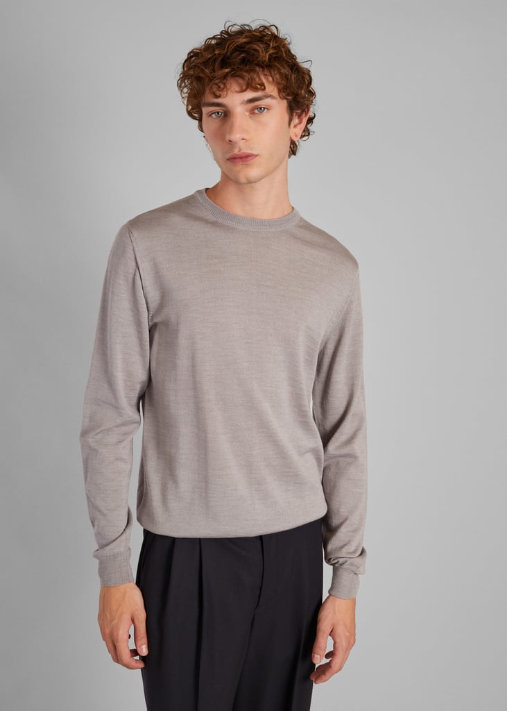 l'exception Pull col rond en laine mérinos Gris Léger L'Exception Paris