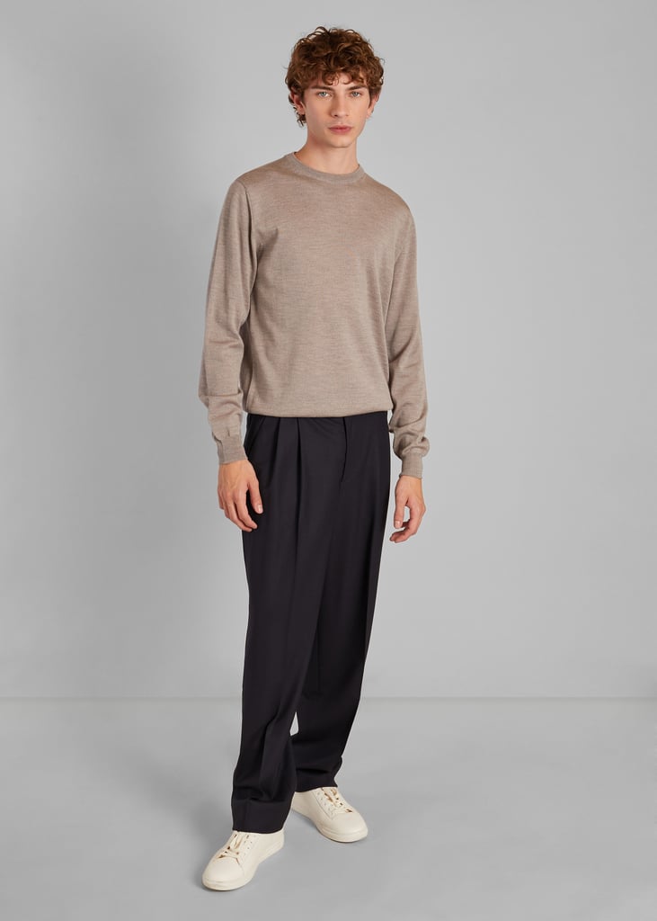 L'exception Pull Col Rond En Laine Mérinos Taupe L'Exception Paris