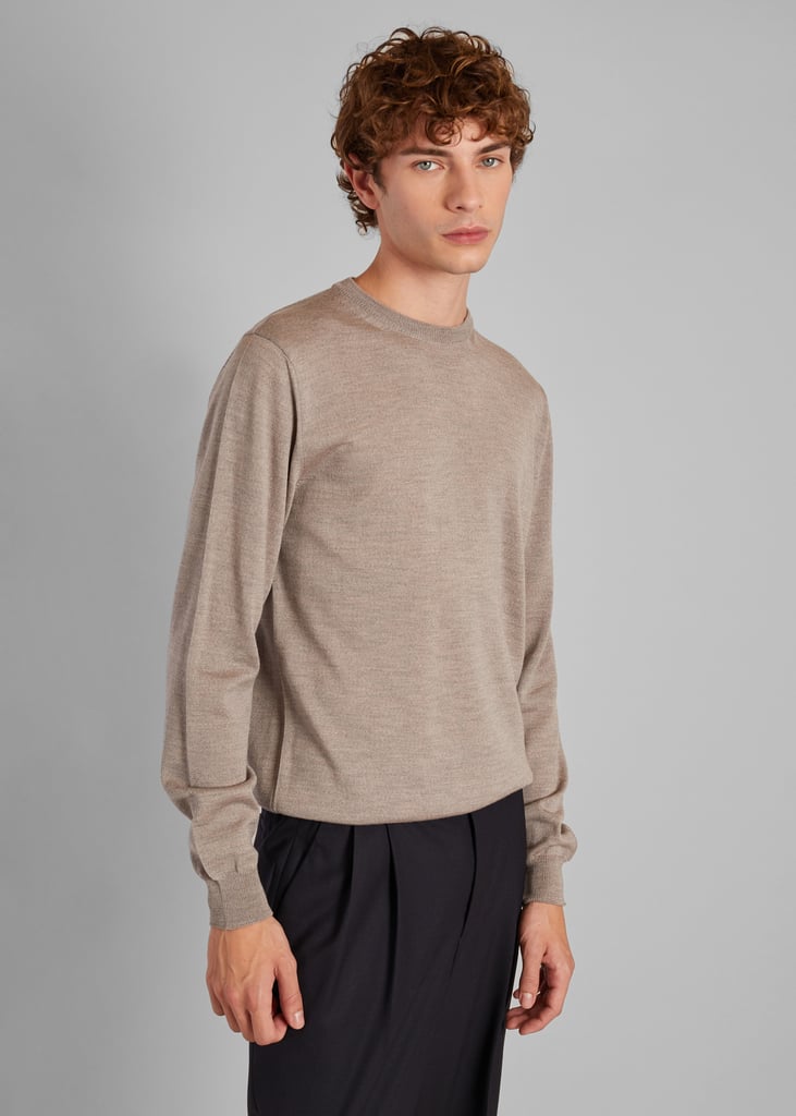 l'exception Pull col rond en laine mérinos Taupe L'Exception Paris