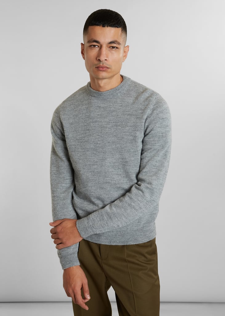 l'exception Pull col rond en laine Shetland Gris L'Exception Paris