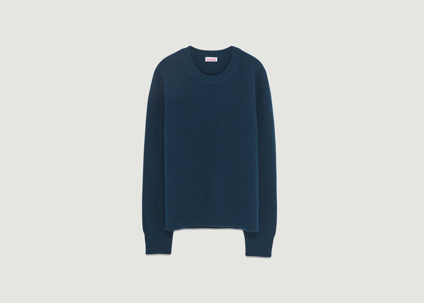 L'exception Pull Col Rond Laine & Cachemire Bleu Marine Tricot