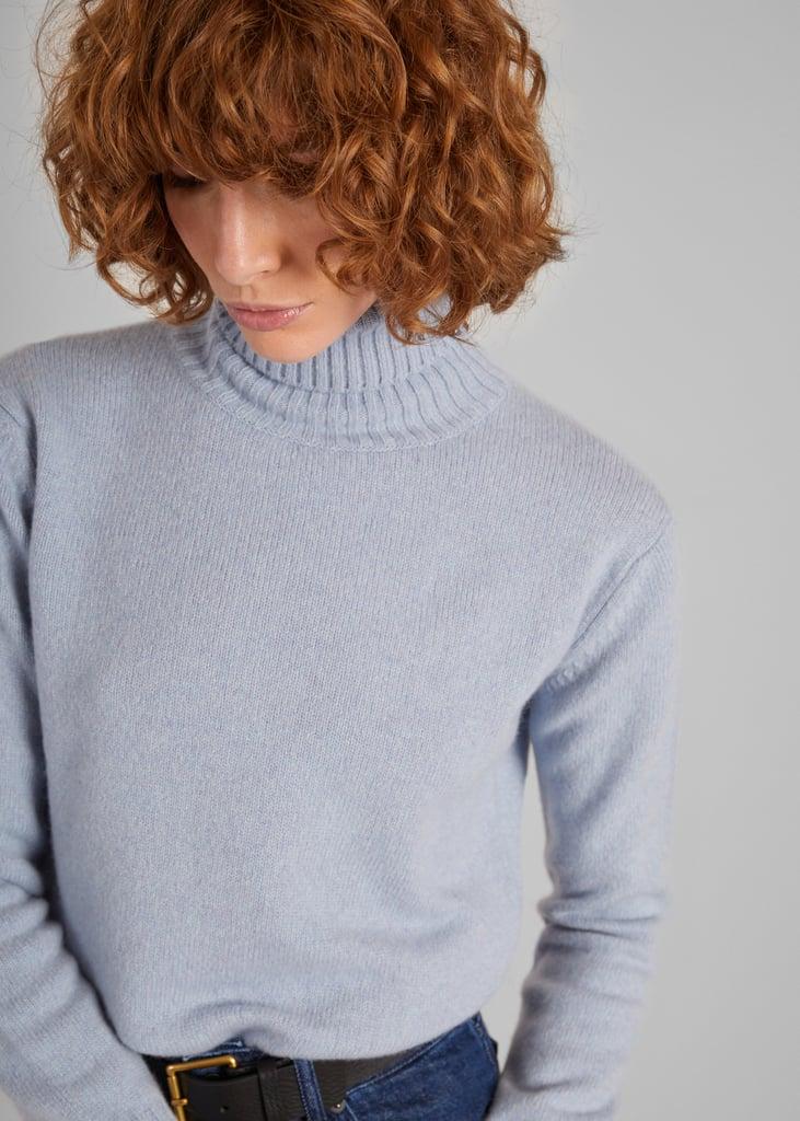 L'exception Pull Col Roulé En Cachemire Recyclé Bleu Clair L'Exception Paris