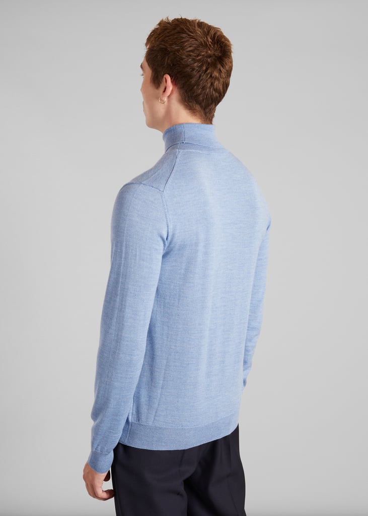 L'exception Pull Col Roulé En Laine Mérinos Bleu Clair L'Exception Paris