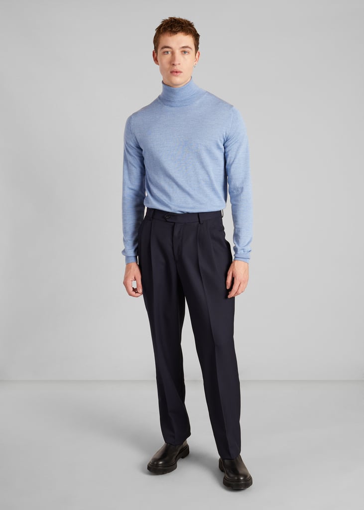 L'exception Pull Col Roulé En Laine Mérinos Bleu Clair L'Exception Paris