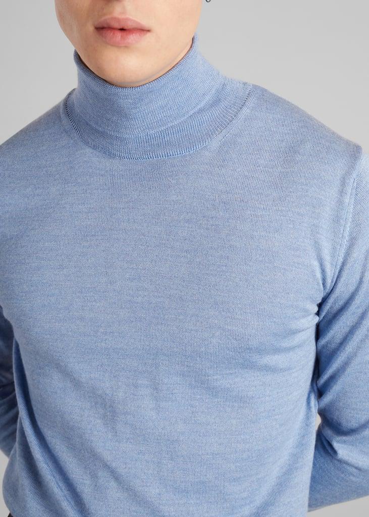 L'exception Pull Col Roulé En Laine Mérinos Bleu Clair L'Exception Paris