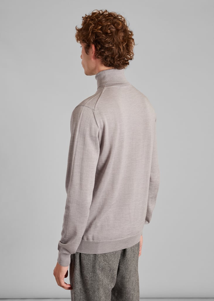 L'exception Pull Col Roulé En Laine Mérinos Gris Léger L'Exception Paris