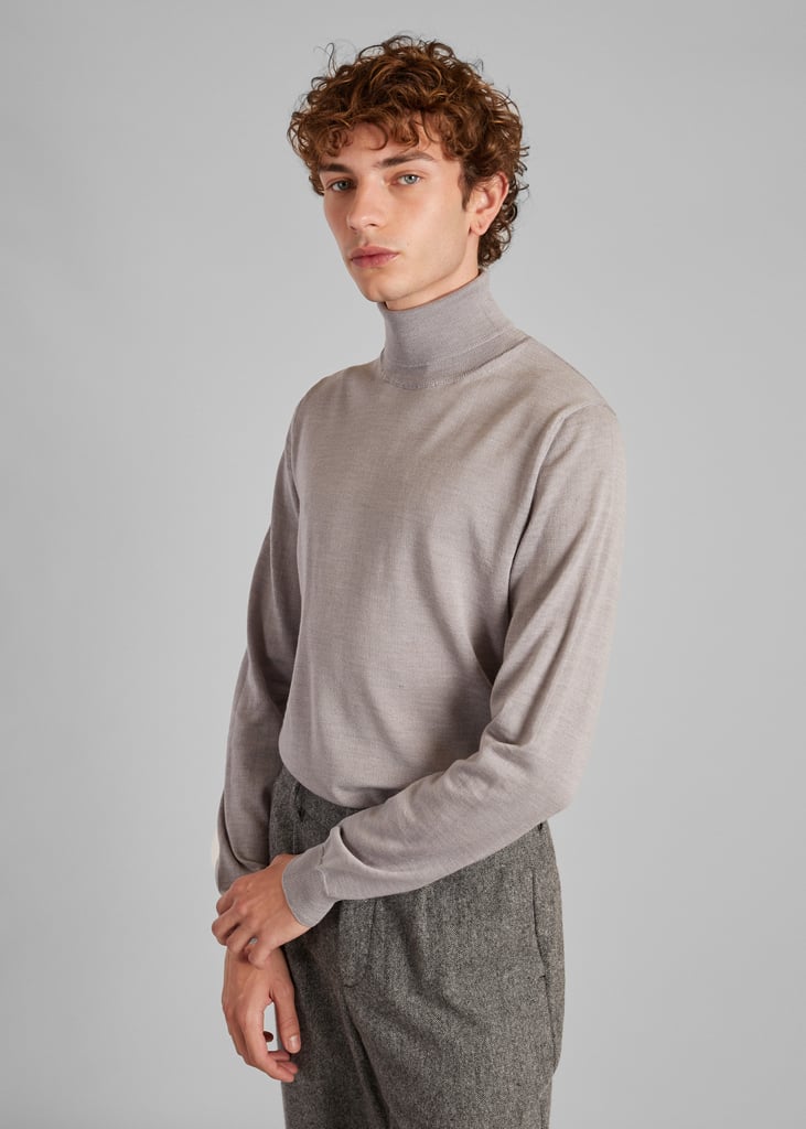 l'exception Pull col roulé en laine mérinos Gris Léger L'Exception Paris